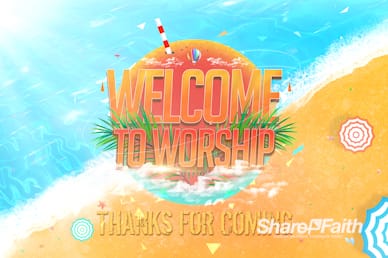 Church Summer Camp Beach Welcome Video Loop