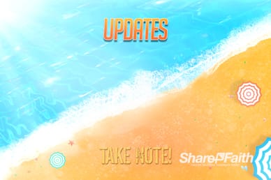 Church Summer Camp Beach Announcements Video Loop