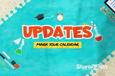 Back To School Kids Church Announcements Motion Graphic