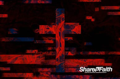 Moving Textures Red Ink Cross Motion Graphic