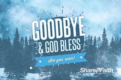 Winter Retreat Snowy Goodbye Video Loop