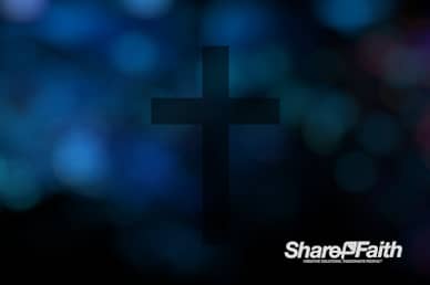 Blue Cross Bokeh Motion Background