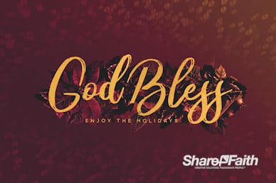 Merry Christmas Holly Goodbye Motion Graphic