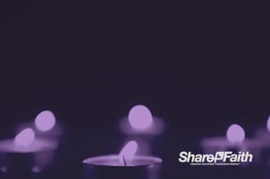 Christmas Candle Violet Worship Motion Loop