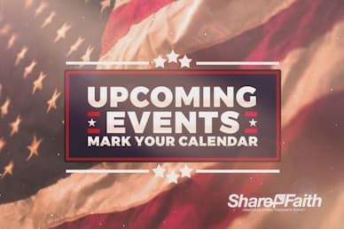 American Flag Memorial Day Announcements Motion Graphic