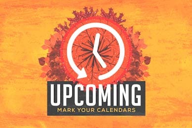 Fall Back Upcoming Events Motion Graphic
