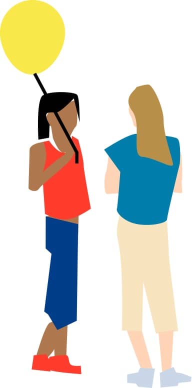 Two Girls Chatting