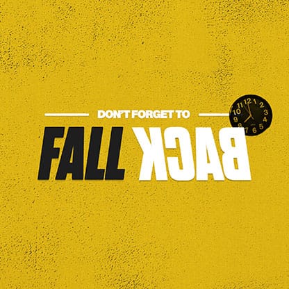 Fall Back Clock Social Media Graphics