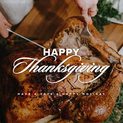 Happy Thanksgiving Turkey Social Media Graphics