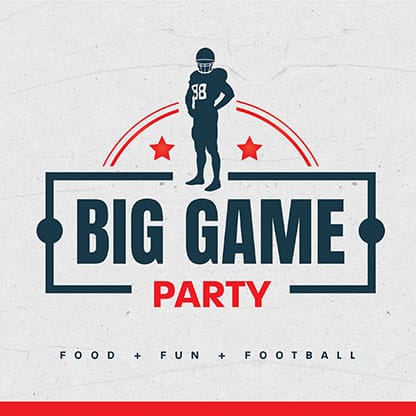 Big Game Party: Social Media Graphics