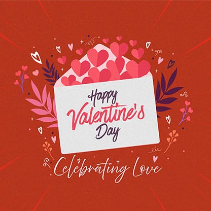 Happy Valentine's Day: Social Media Graphic