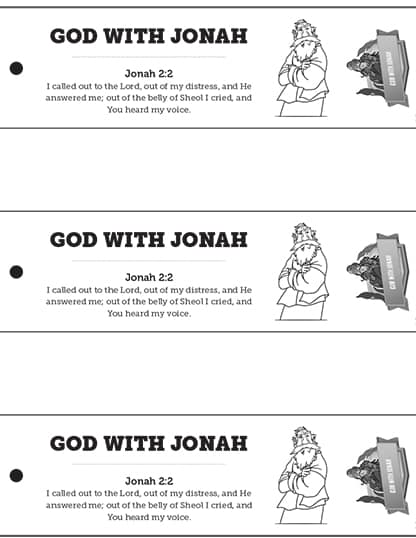 God with Jonah: Bookmarks