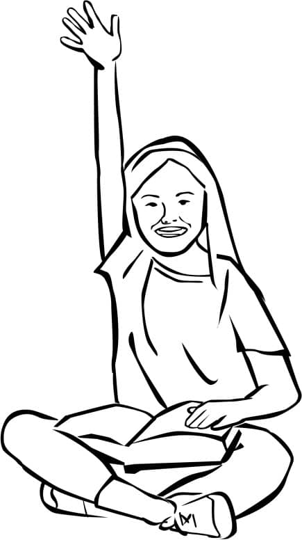 Little Girl Raising her Hand