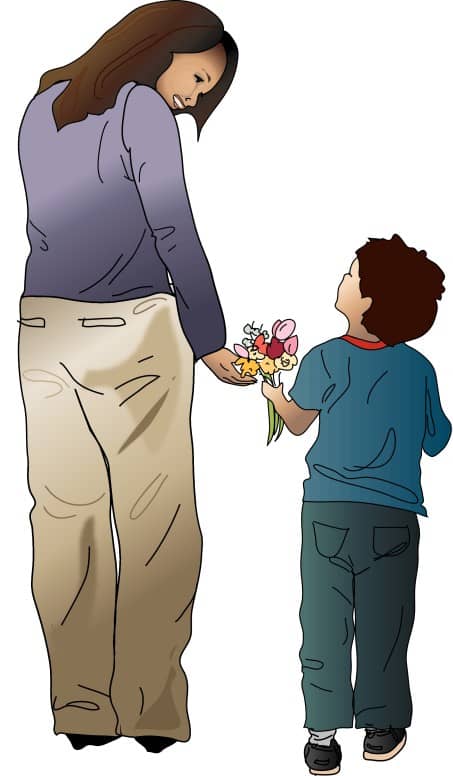 Boy with Flowers
