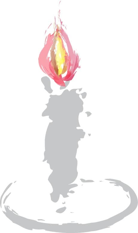 Watercolor Painted Candle
