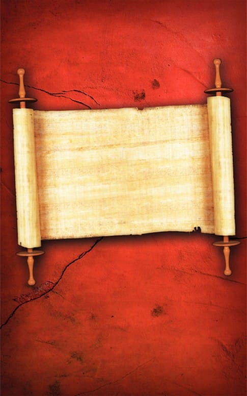 Paper Scroll Church Bulletin Cover