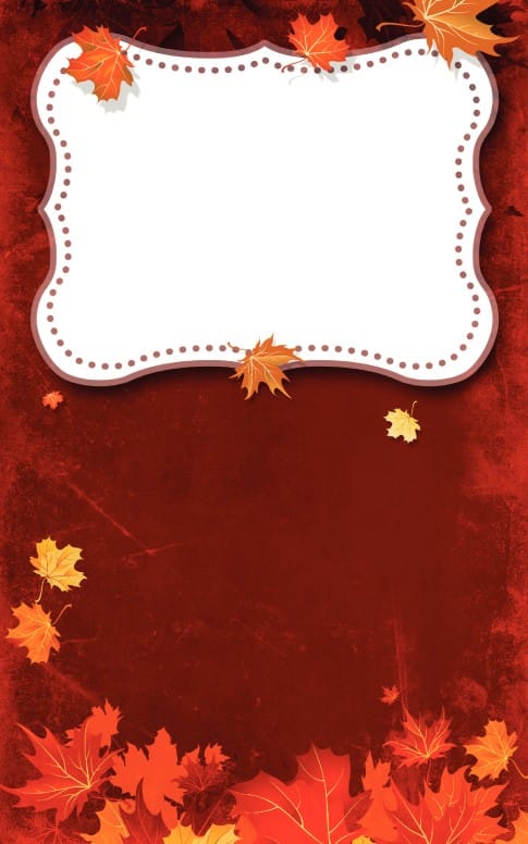 Fall Church Bulletin Theme