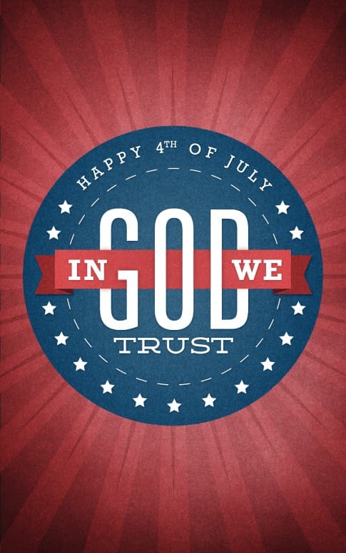 In God We Trust Church Bulletin Cover