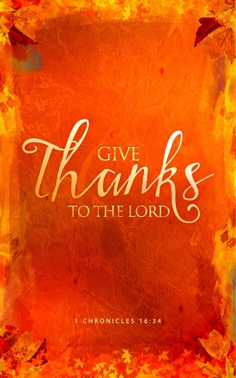 Give Thanks Christian Bulletin