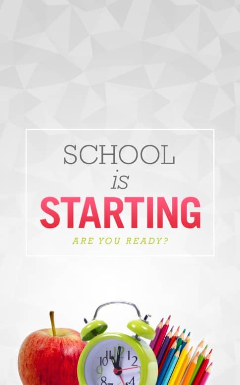 School is Starting Ministry Church Bulletin