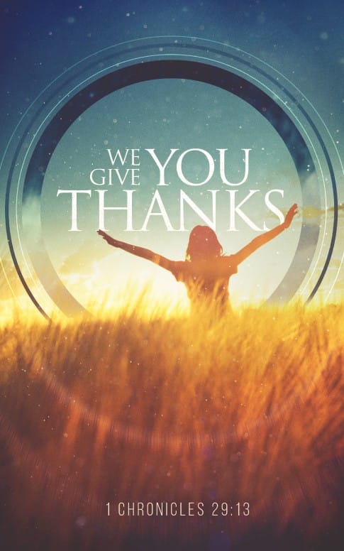 We Give You Thanks Christian Bulletin
