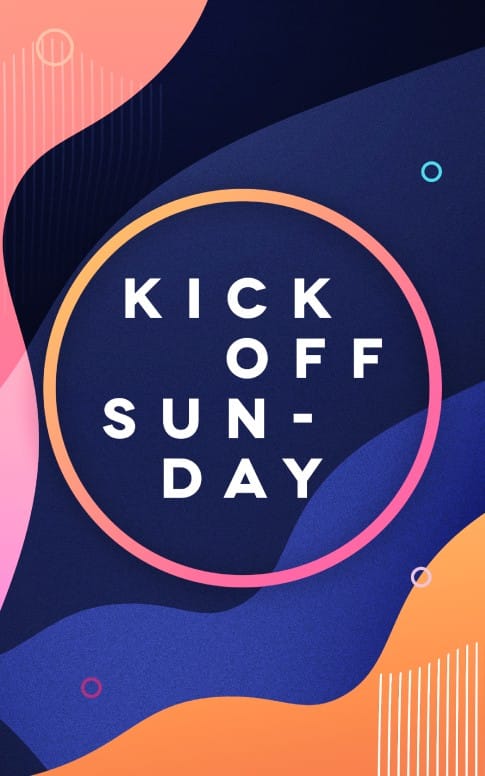 Fall Kick Off Church Bulletin Cover Template