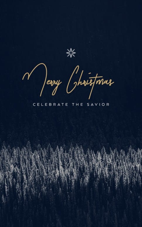 Winter Christmas Bulletin Template