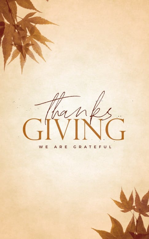 Grateful Thanksgiving Church Bifold Bulletin