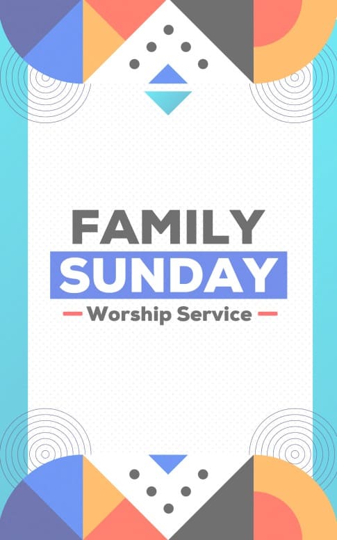 Family Sunday Worship Bifold Bulletin