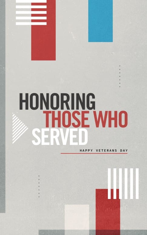 Veteran's Day Service Church Bifold Bulletin