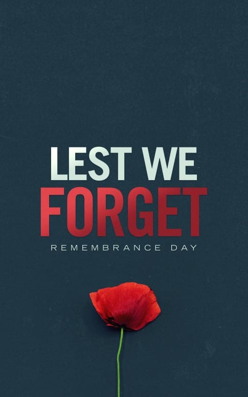 Lest We Forget Church Bifold Bulletin