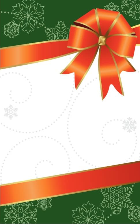 Christmas Bow Bulletin Cover