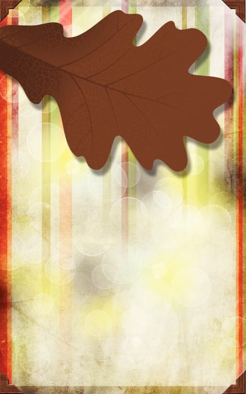 Fall Leaf Bulletin Cover Design