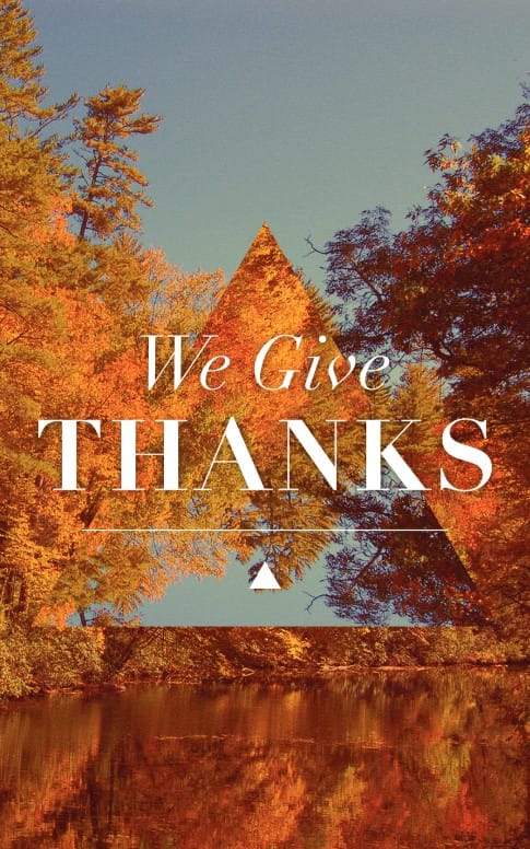 We Give Thanks Christian Bulletin