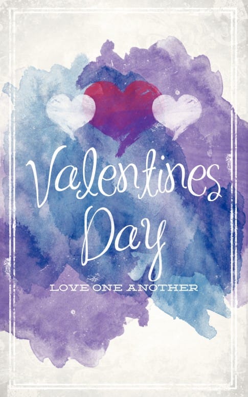 Love One Another Valentine's Day Church Bulletin