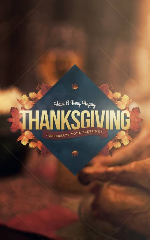Happy Thanksgiving Holiday Religious Bulletin