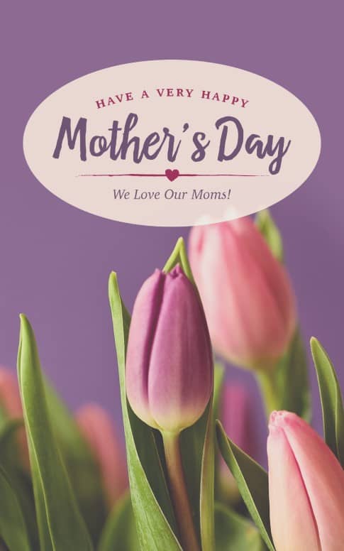 Mother's Day Tulips Religious Bulletin