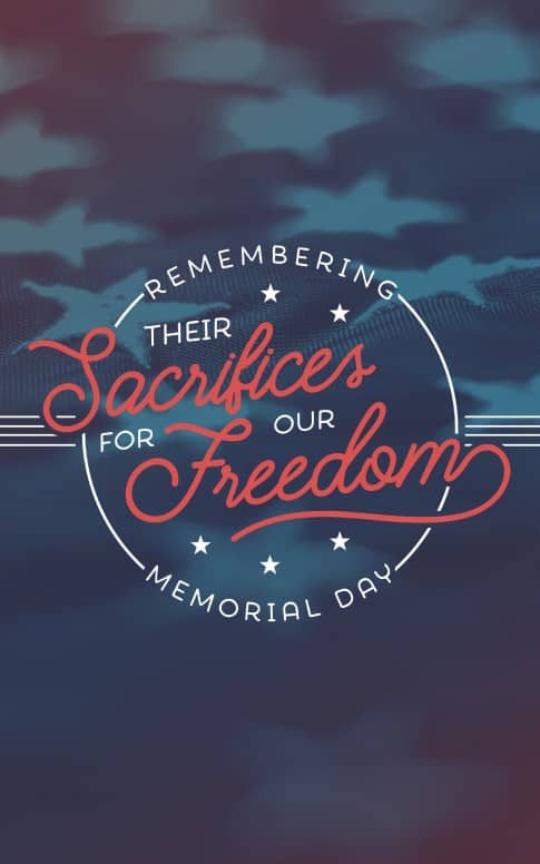 Remembering Their Sacrifices Memorial Day Church Bulletin