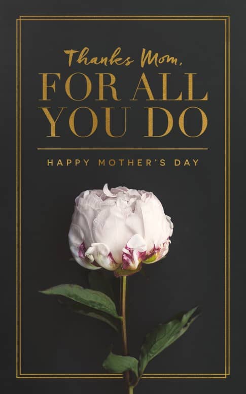 Thanks Mom, For All You Do Mother's Day Church Bulletin