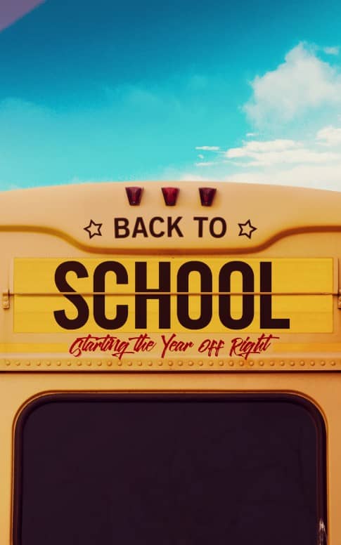 Back to School Bus Church Bulletin