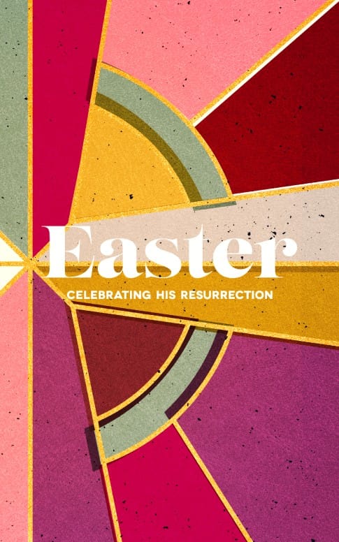 Stained Glass Easter Church Bulletin Cover