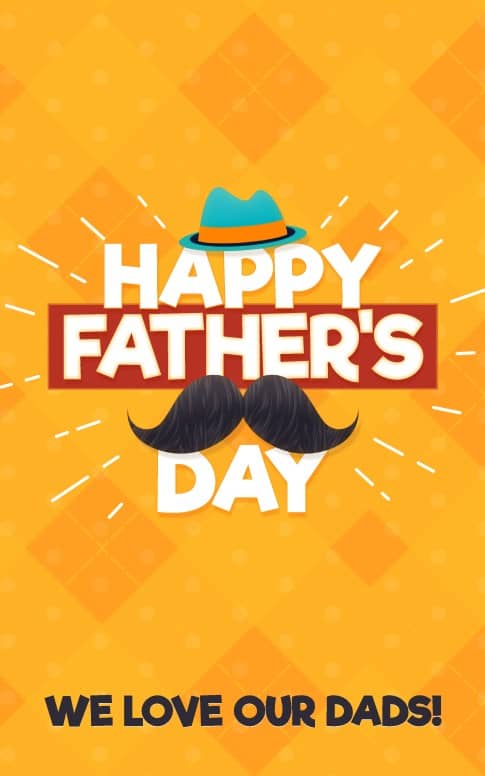 Father's Day Mustache Church Bulletin Cover