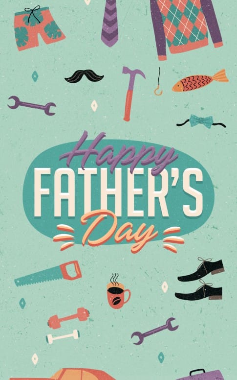 Manly Father's Day Church Bulletin Cover