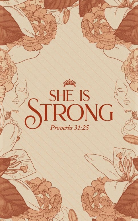 She Is Strong Church Bifold Bulletin
