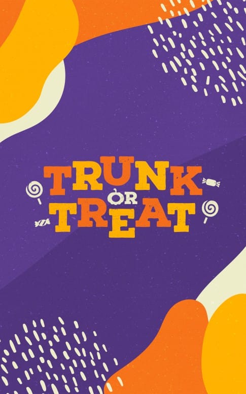 Purple Trunk Or Treat Church Bifold Bulletin