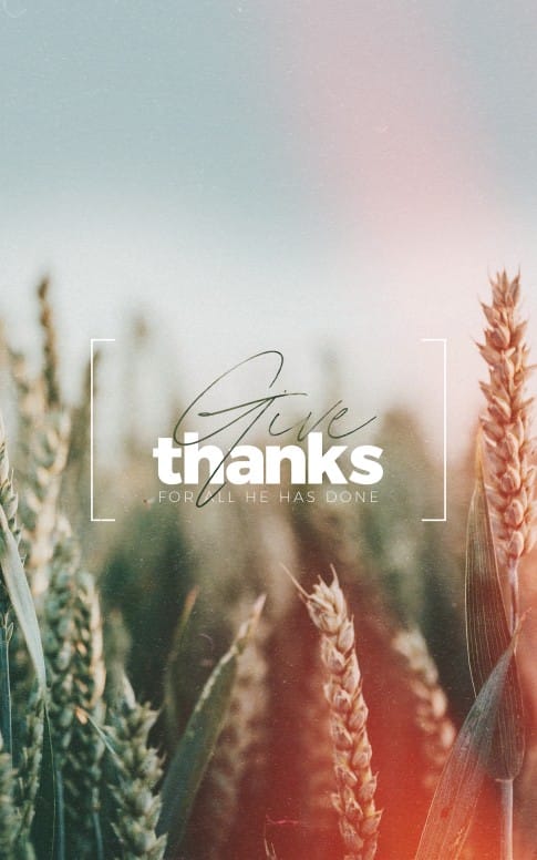 Give Thanks Field Church Bifold Bulletin