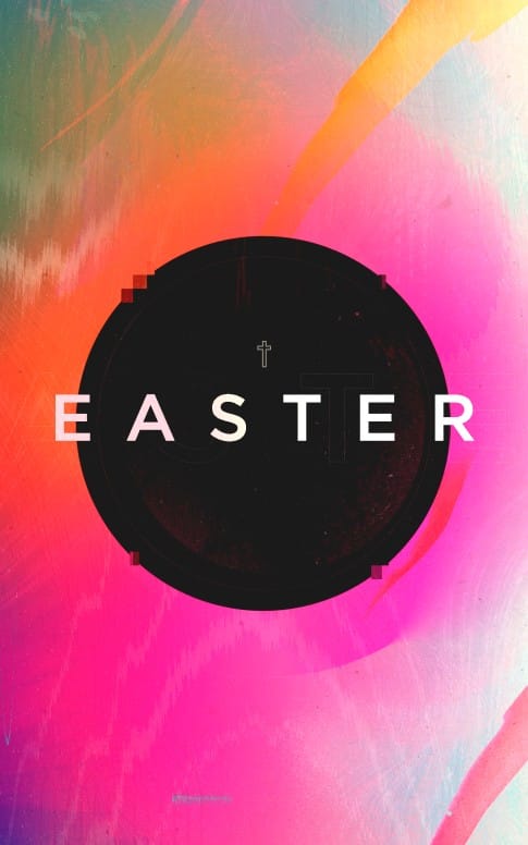 Easter Digital Glitch Collection: Bifold Bulletin Cover