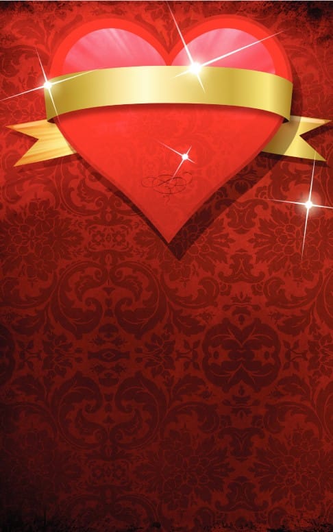 Valentine Heart Church Bulletin Template