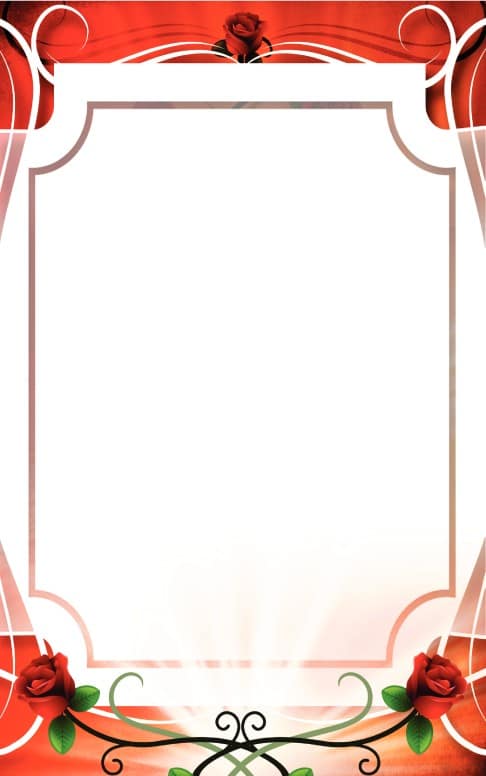 Rose Frame Valentine Bulletin Cover