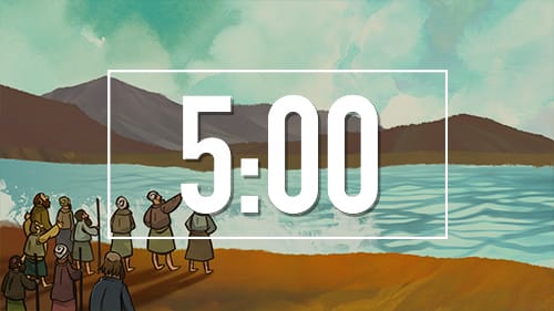 Crossing the Jordan River Bible Countdown Timer for Sunday School